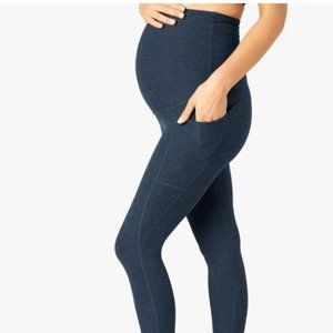 BEYOND YOGA Spacedye Love the Bump Maternity Pocket Midi Legging - Navy Medium